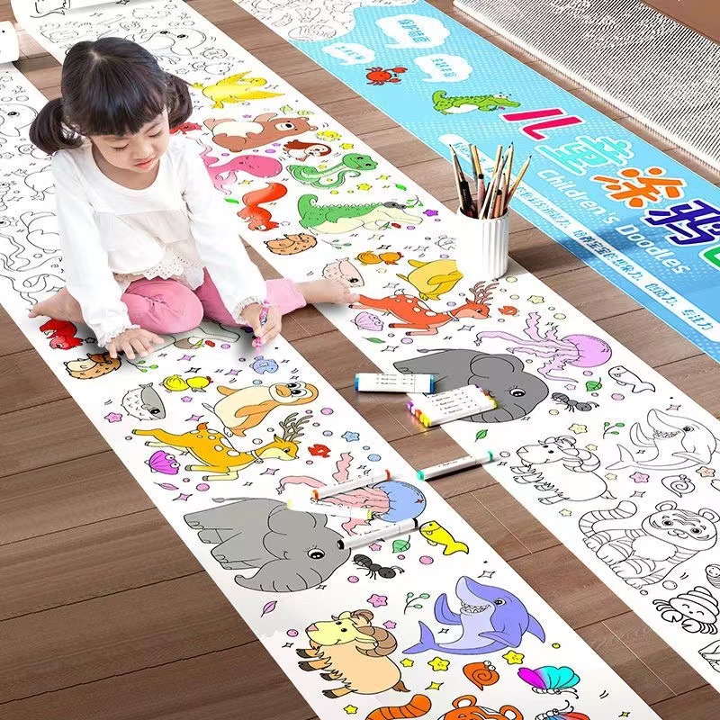Coloring paper roll