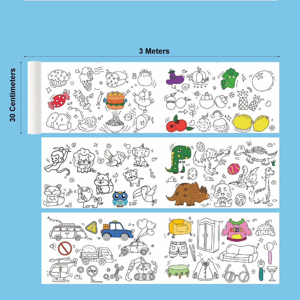 Coloring paper roll