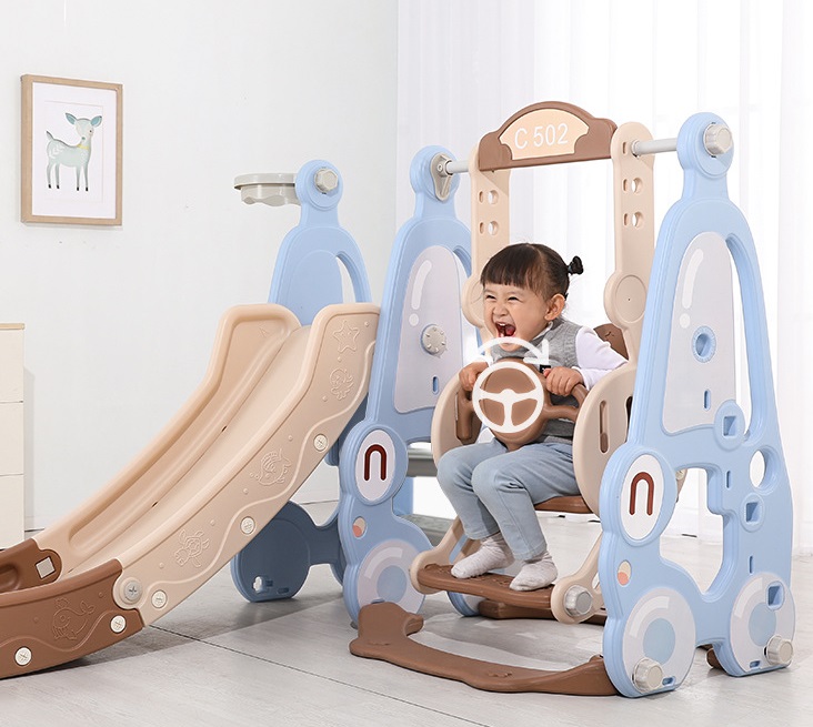 3 in 1 slider, swing & ball goal