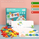 Wooden word puzzle game