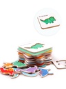 Wooden shapes and letters game