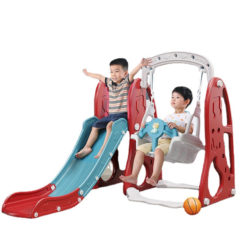 [TOYS00018] 3 في 1 زحليقة، أرجوحة و مرمى كرة (RED)
