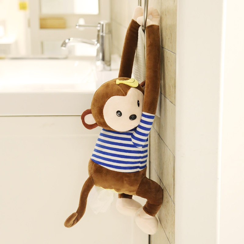 Pipi Monkey hanging tissue box for car