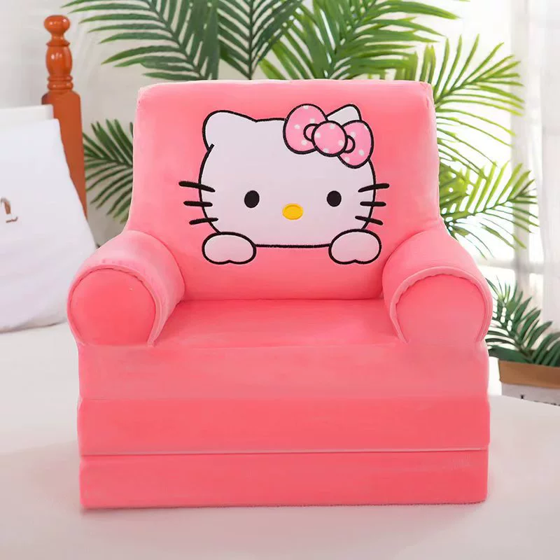 [TOYS00001] Extended Children's Folding Sofa Seat (Pink Kitty)