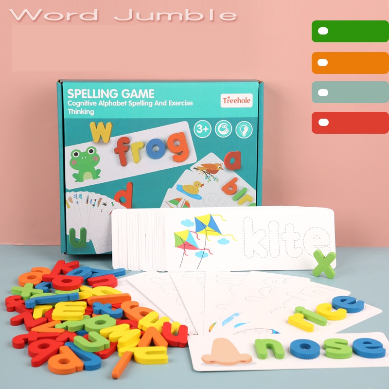 Wooden word puzzle game