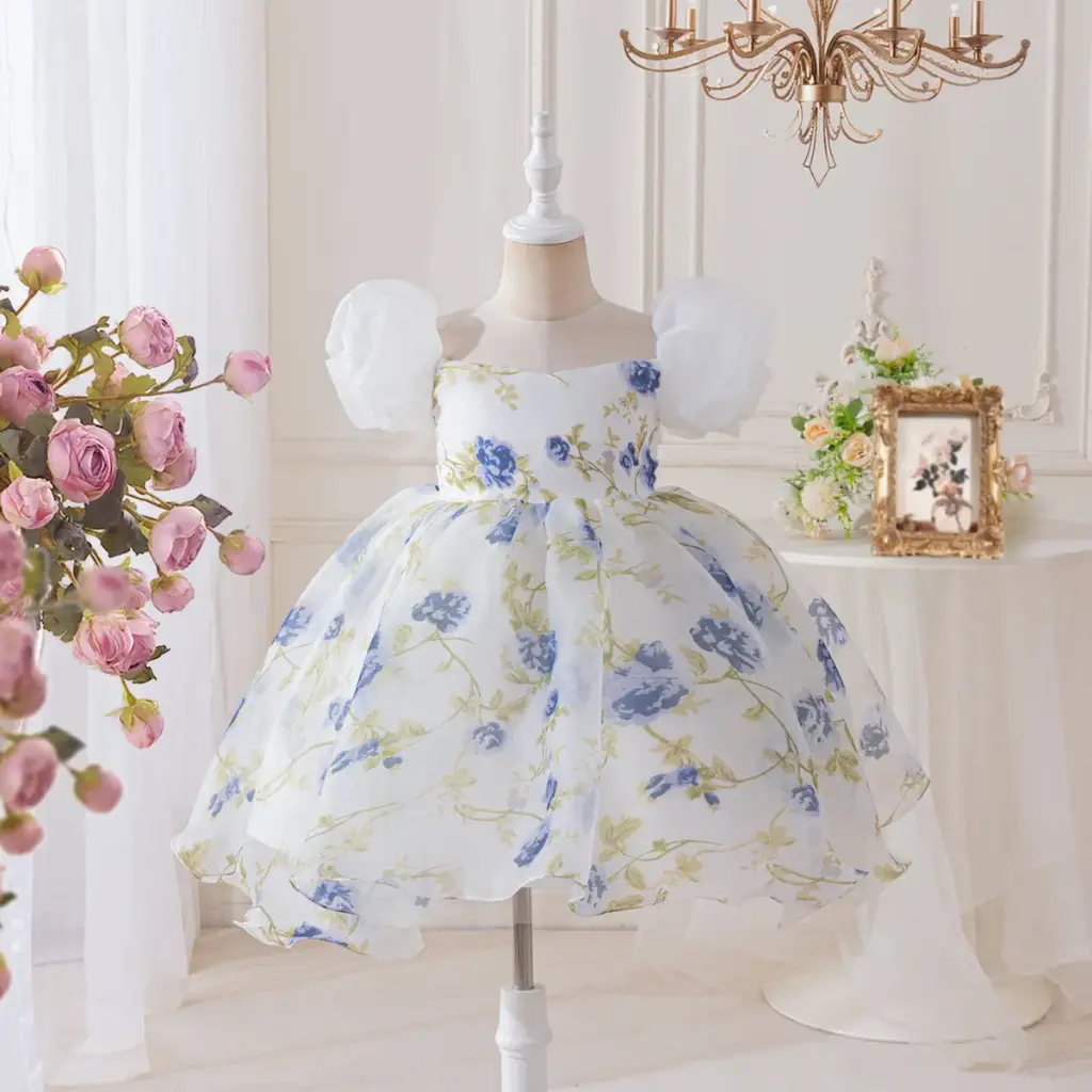 [DRES00544] Girl Dress (BLUE, 100)