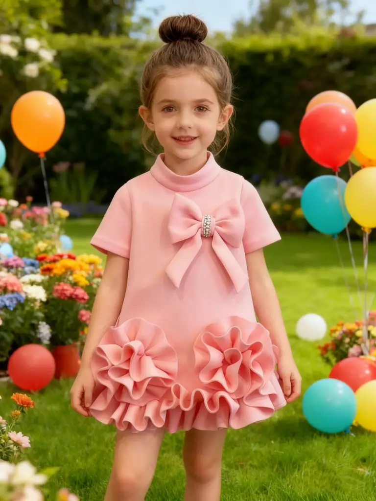 [DRES00500] Girl Dress (90, PINK)