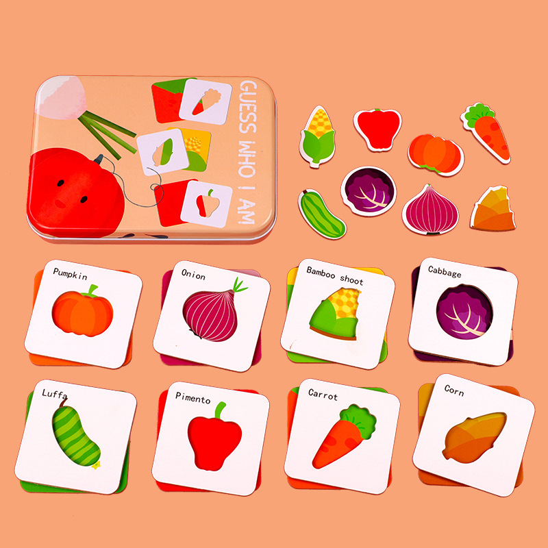 Wooden shapes and letters (Guess who I am) game