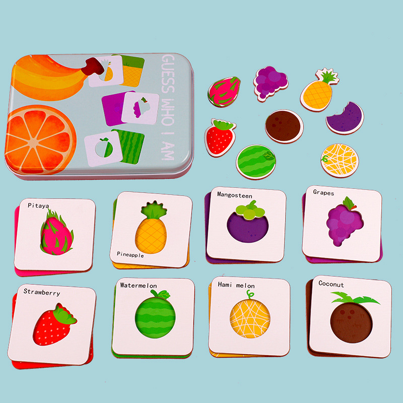 Wooden shapes and letters (Guess who I am) game